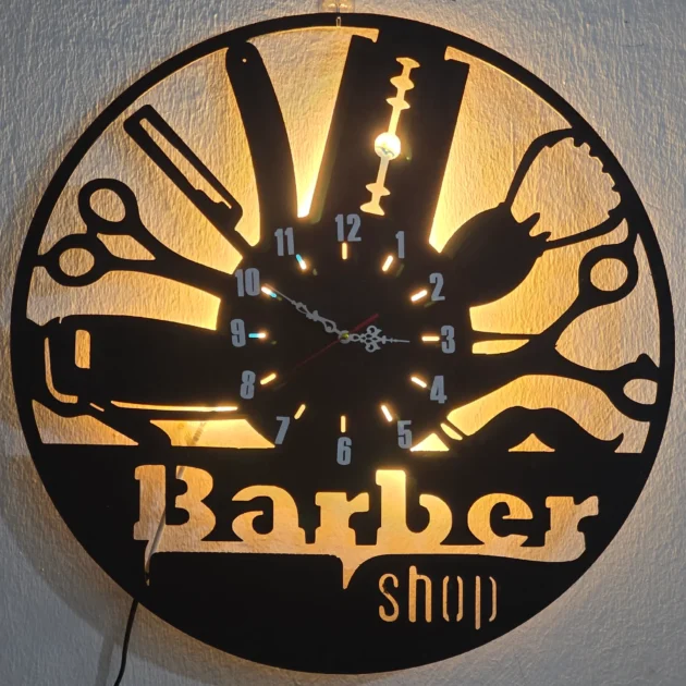 Horloge vinyle barber